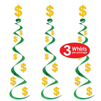 Bulk Casino Party ''$'' Whirls (Case of 18) by Beistle