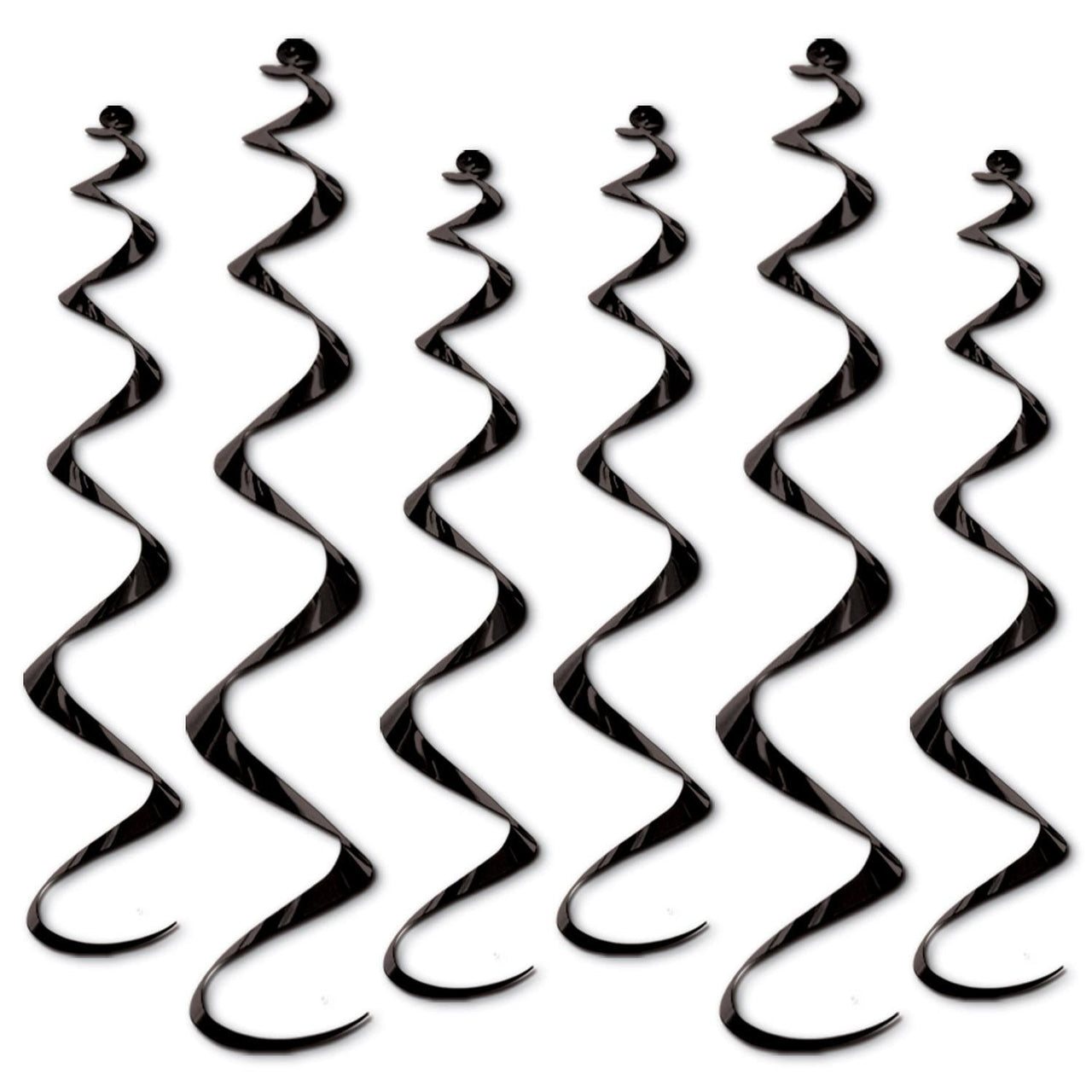 Twirly Party Whirlys black - Bulk/36 Whirls