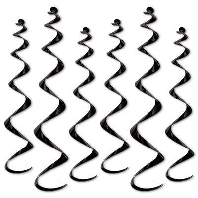 Twirly Party Whirlys black - Bulk/36 Whirls