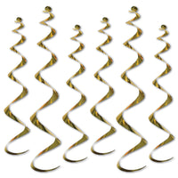 Twirly Party Whirlys gold - Bulk/36 Whirls