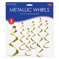 36 Pack Bulk Yellow Twirly Whirlys Hanging Decorations