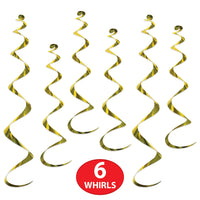 36 Pack Bulk Yellow Twirly Whirlys Hanging Decorations