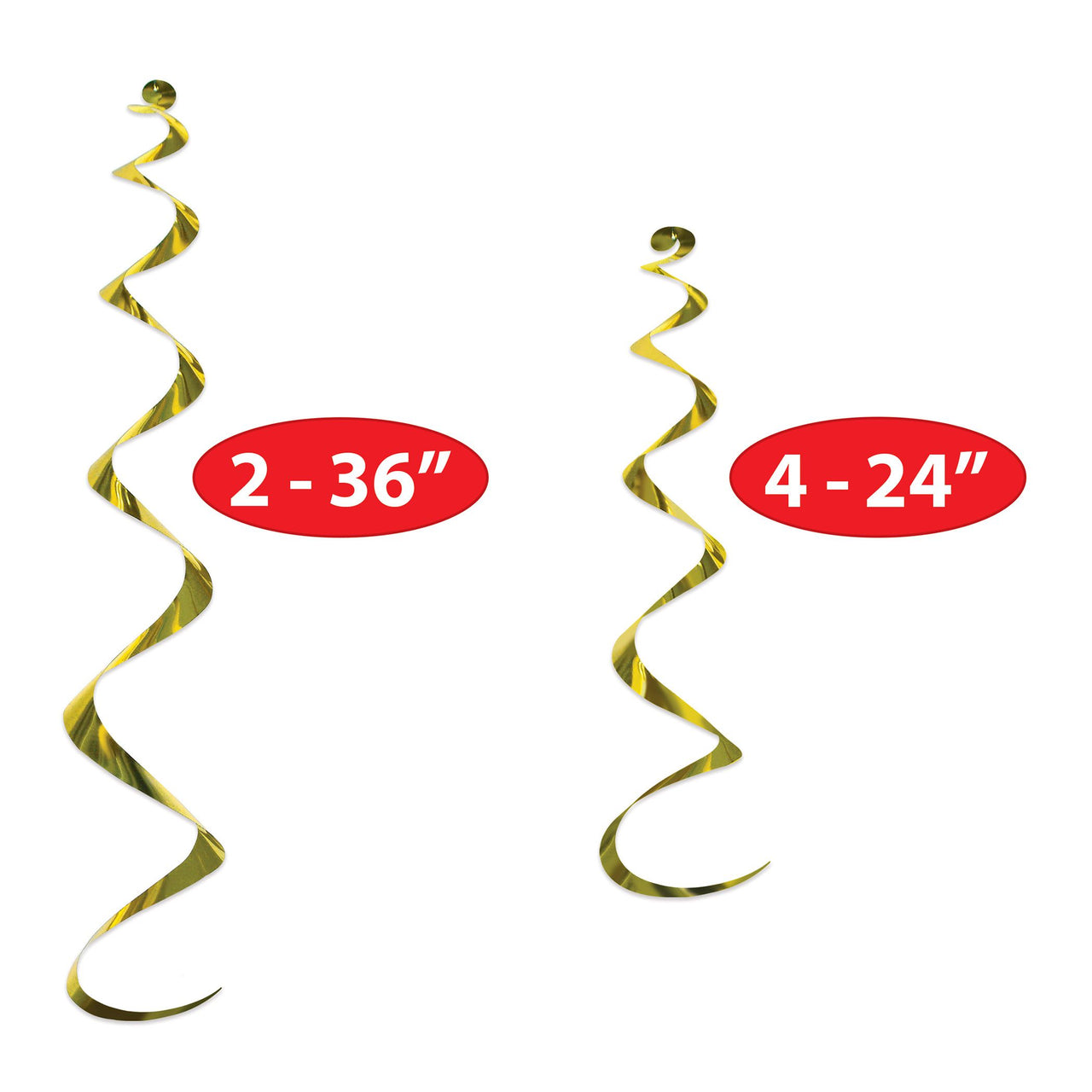 36 Pack Bulk Yellow Twirly Whirlys Hanging Decorations