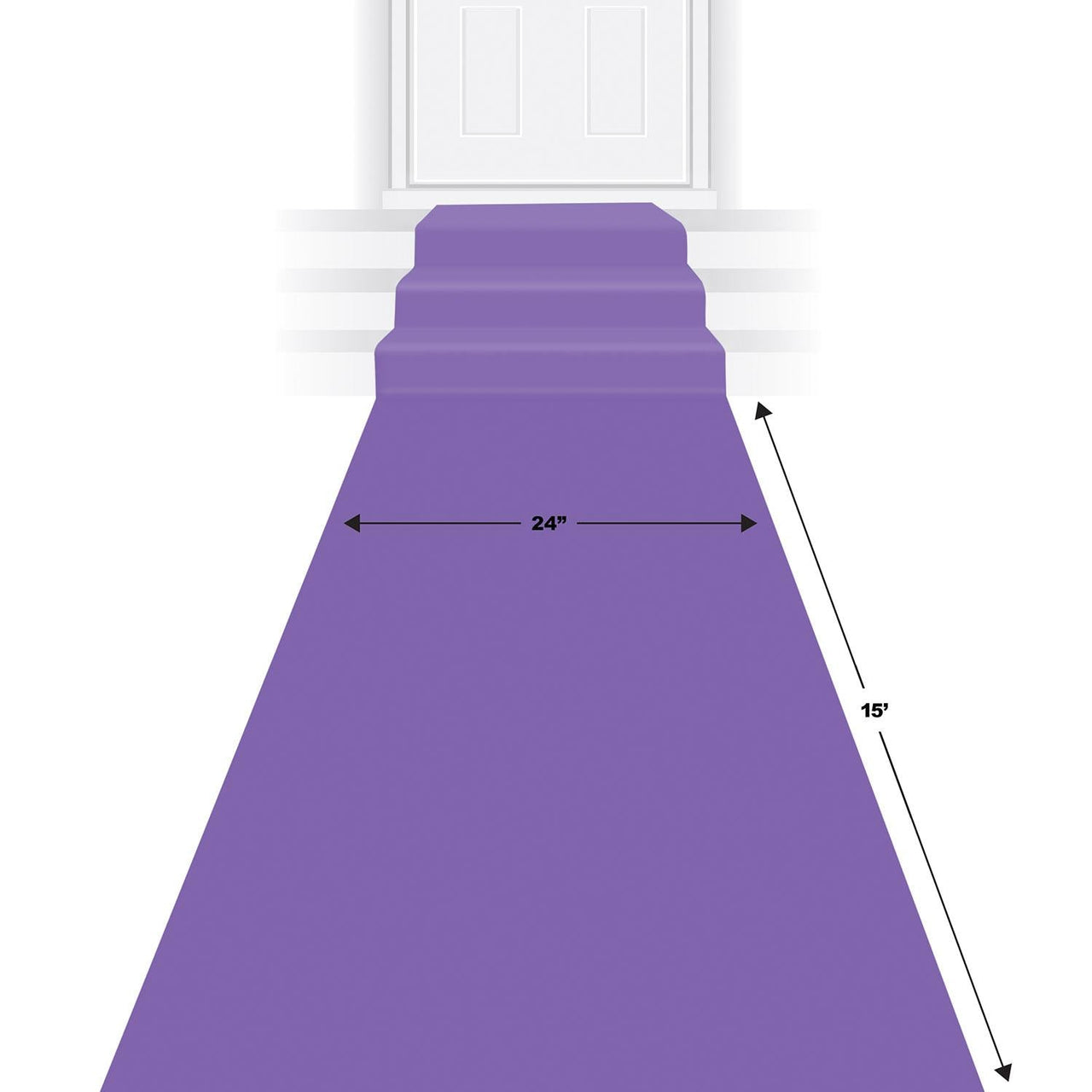 Bulk Purple Carpet Poly Runner (Case of 6) by Beistle