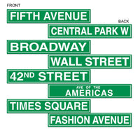 New York City Street Party Sign Cutouts - Bulk 48 Pack