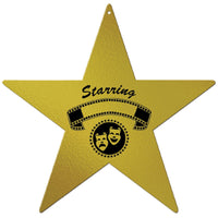 12 Inch Foil Awards Night Party Star - Bulk/24 Stars