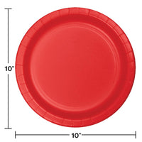 240ct Bulk Classic Red Sturdy Style Banquet Plates