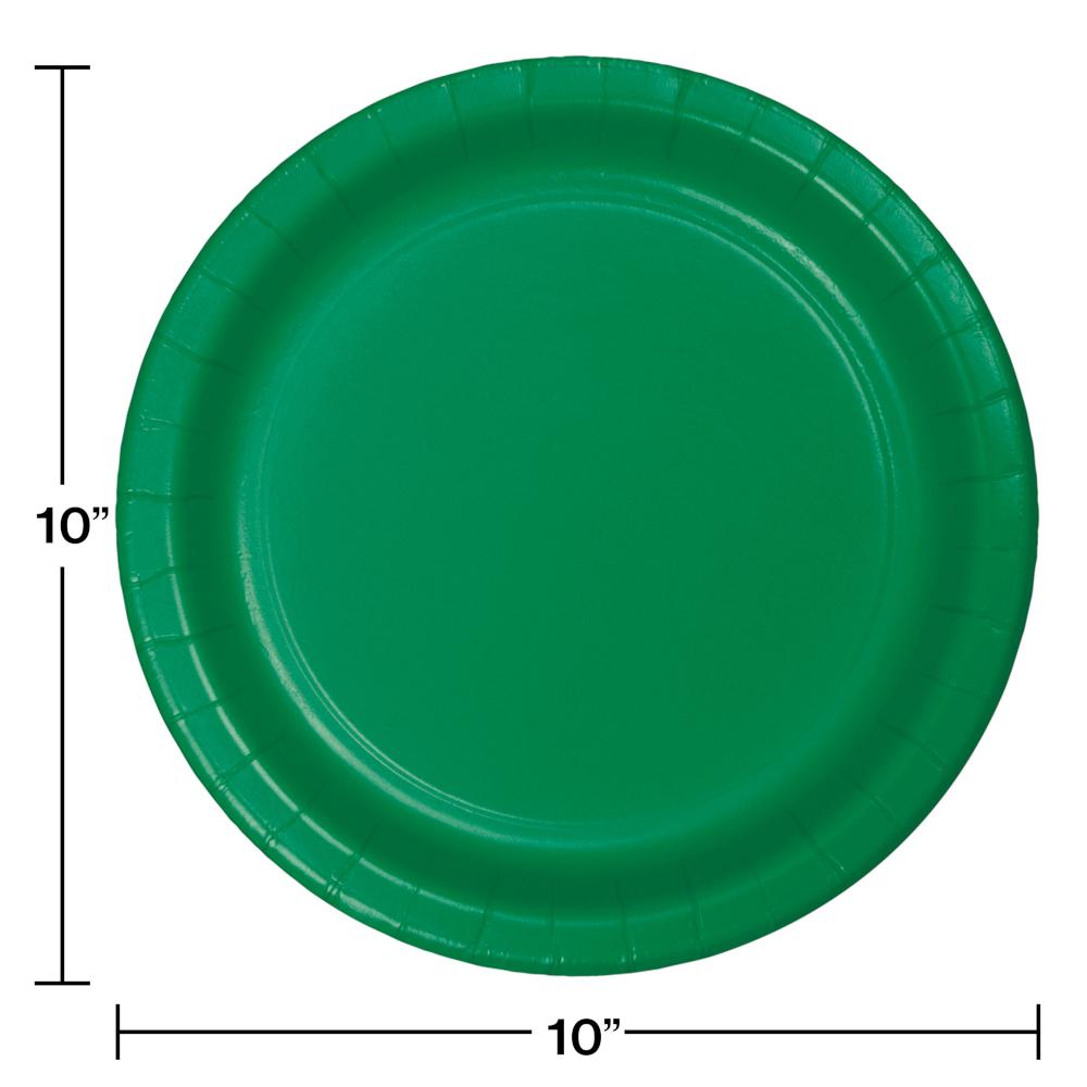 Emerald Green Banquet Plates, 24 ct