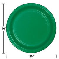 Emerald Green Banquet Plates, 24 ct