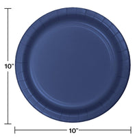 Navy Blue Banquet Plates, 24 ct