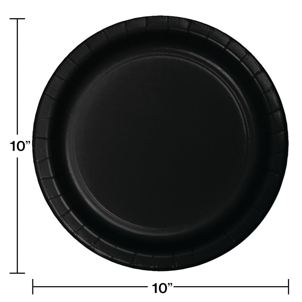 Black Banquet Plates, 24 ct