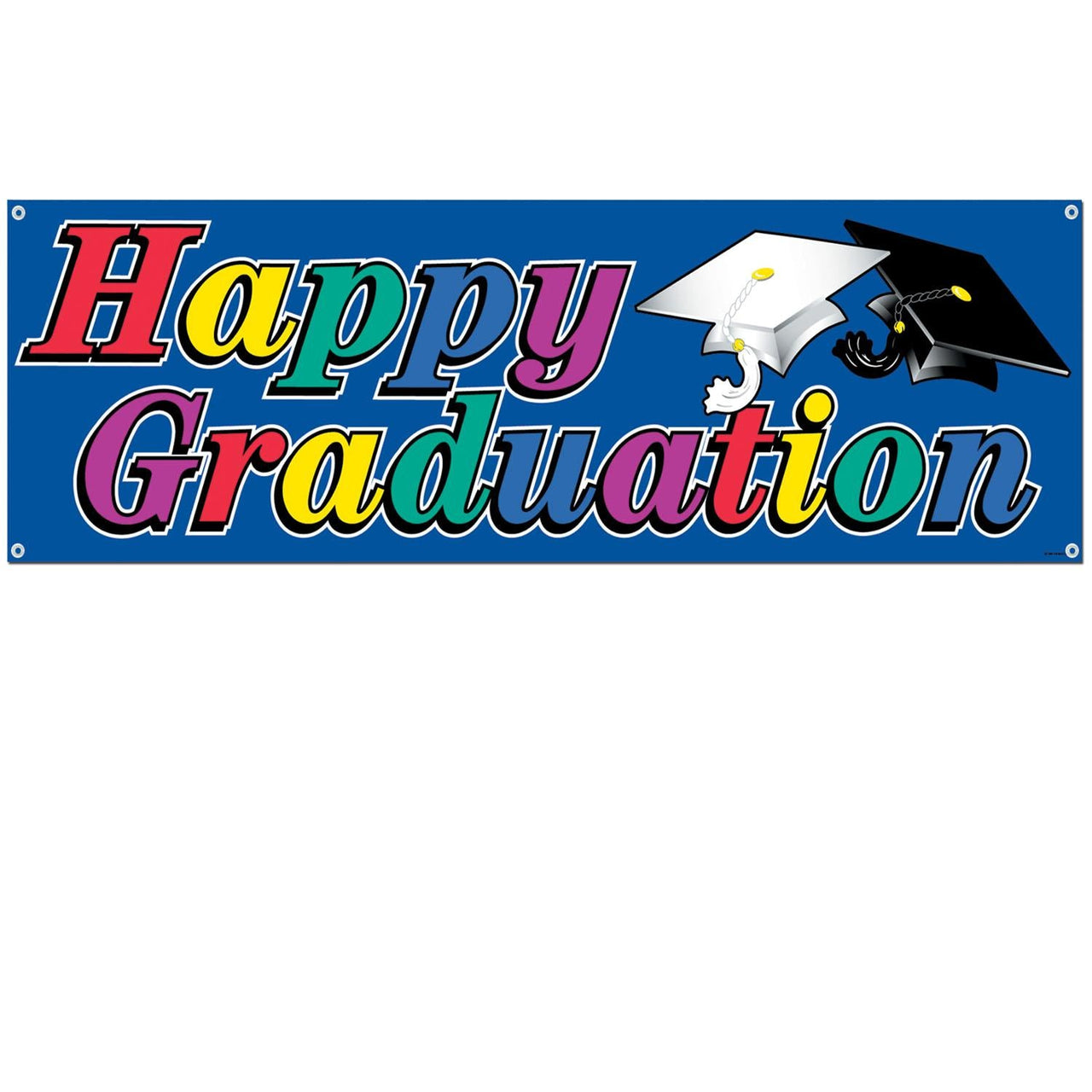 Happy Graduation Party Sign Banner - Bulk 12 Pack