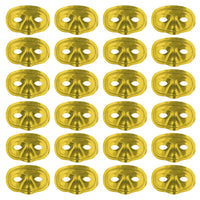 Mardi Gras Party Supplies - Metallic Half Mask - gold
