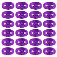 Mardi Gras Party Supplies - Metallic Half Mask - purple