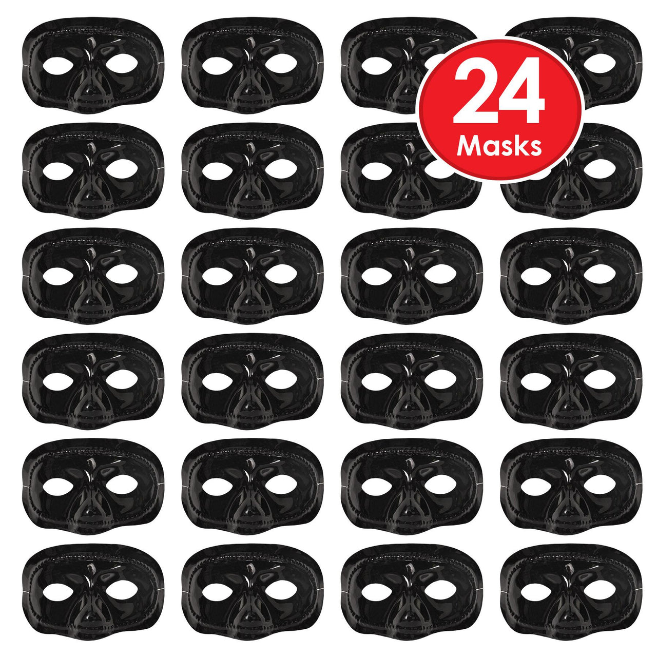 Mardi Gras Party Supplies - Black Half Mask