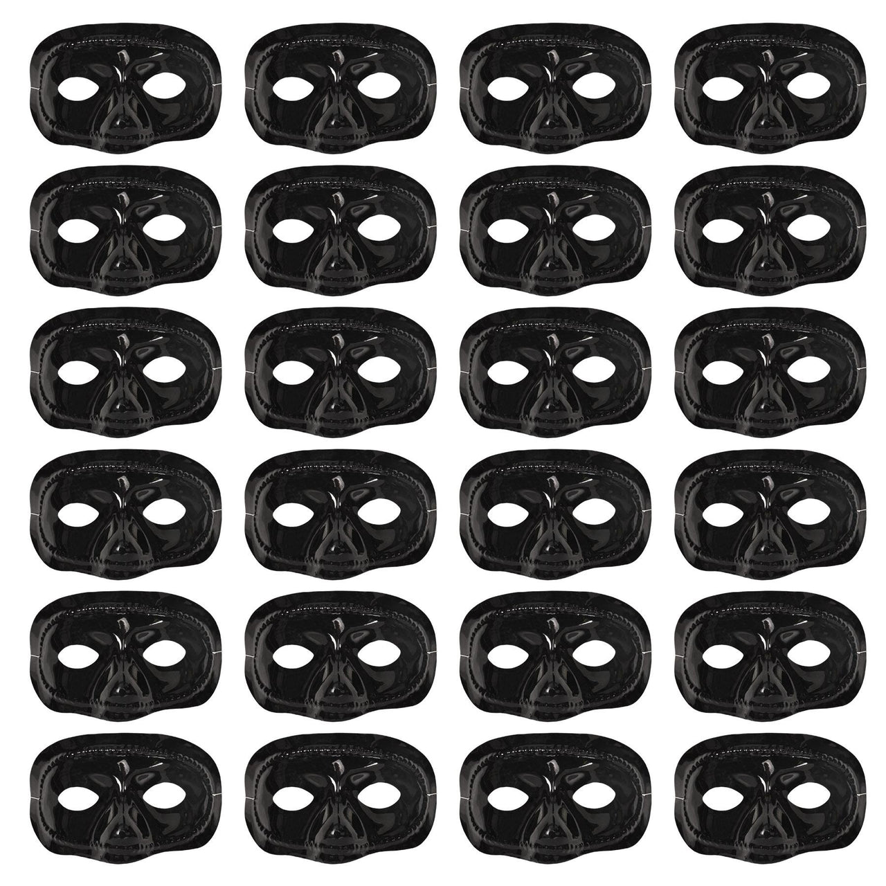 Mardi Gras Party Supplies - Black Half Mask