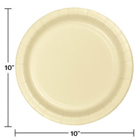 Ivory Banquet Plates, 24 ct