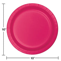Hot Magenta Pink Banquet Plates, 24 ct