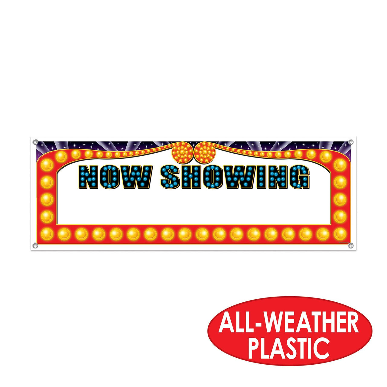 Bulk Now Showing 'Blank' Sign Banner (Case of 12) by Beistle