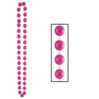 Jumbo Party Bead Necklaces - pearl pink - Bulk 12 Pack