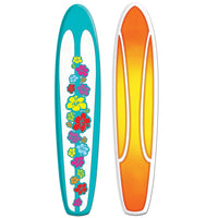 Luau Party Jointed Surfboard Decorations - Bulk 12 Pack
