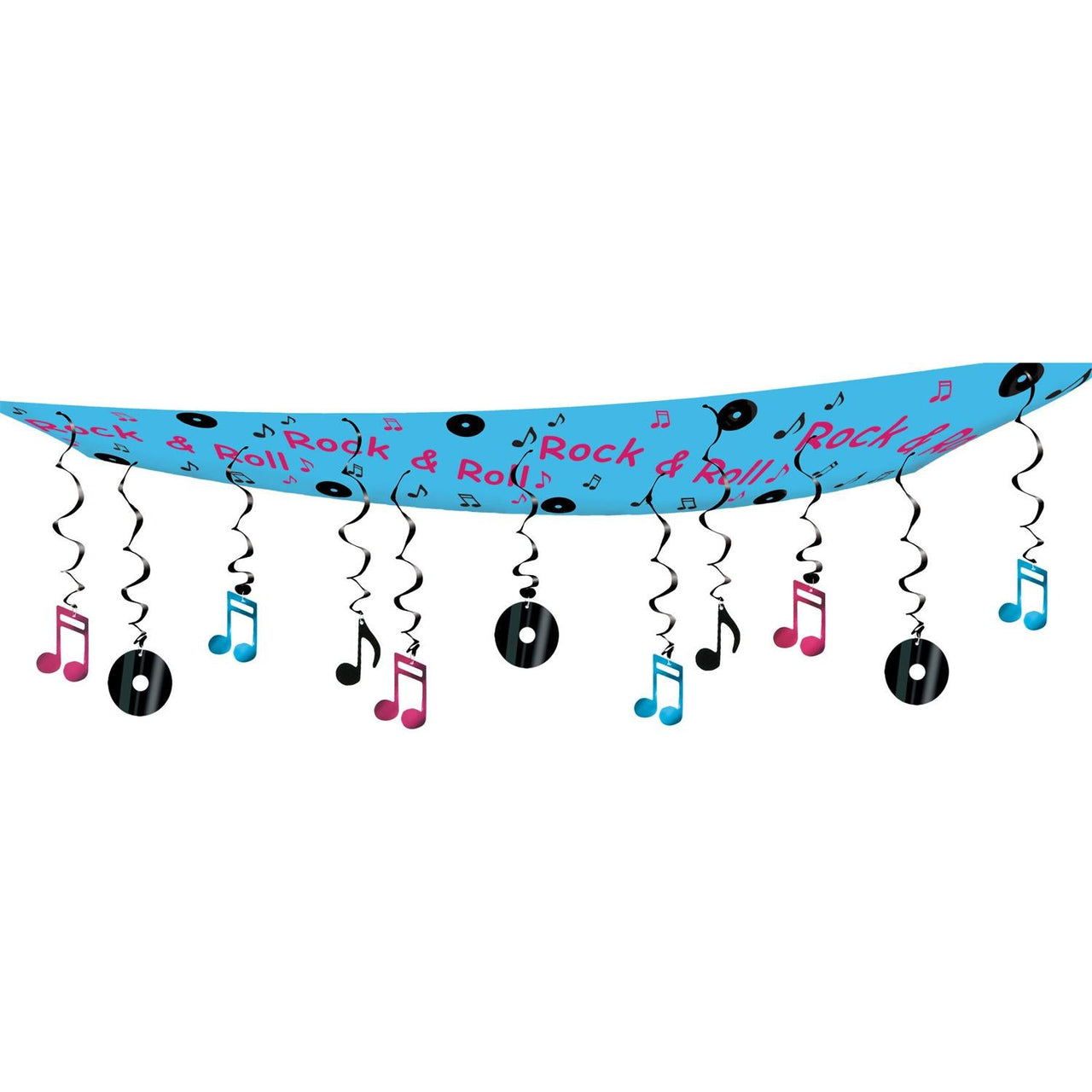 Rock/Roll Ceiling Party Decoration - Bulk 6 Pack