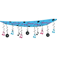 Rock/Roll Ceiling Party Decoration - Bulk 6 Pack