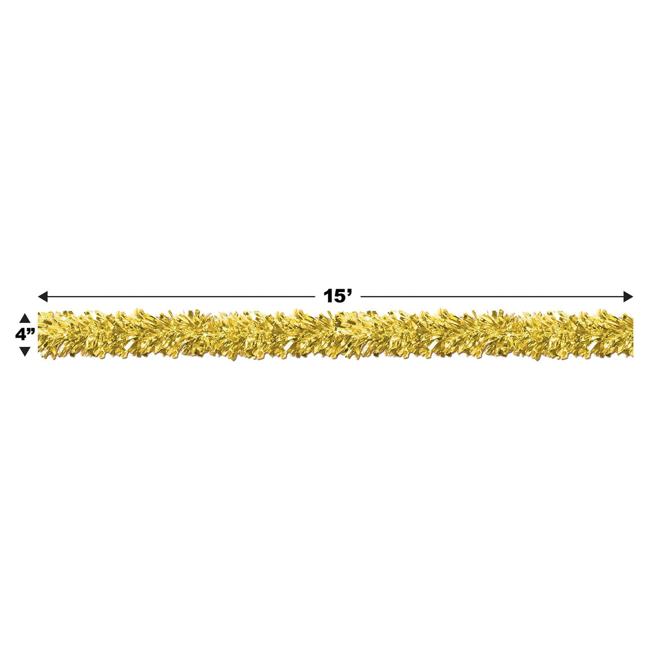 Fire Resistant Gleam 'N Fest Festooning Garland - gold