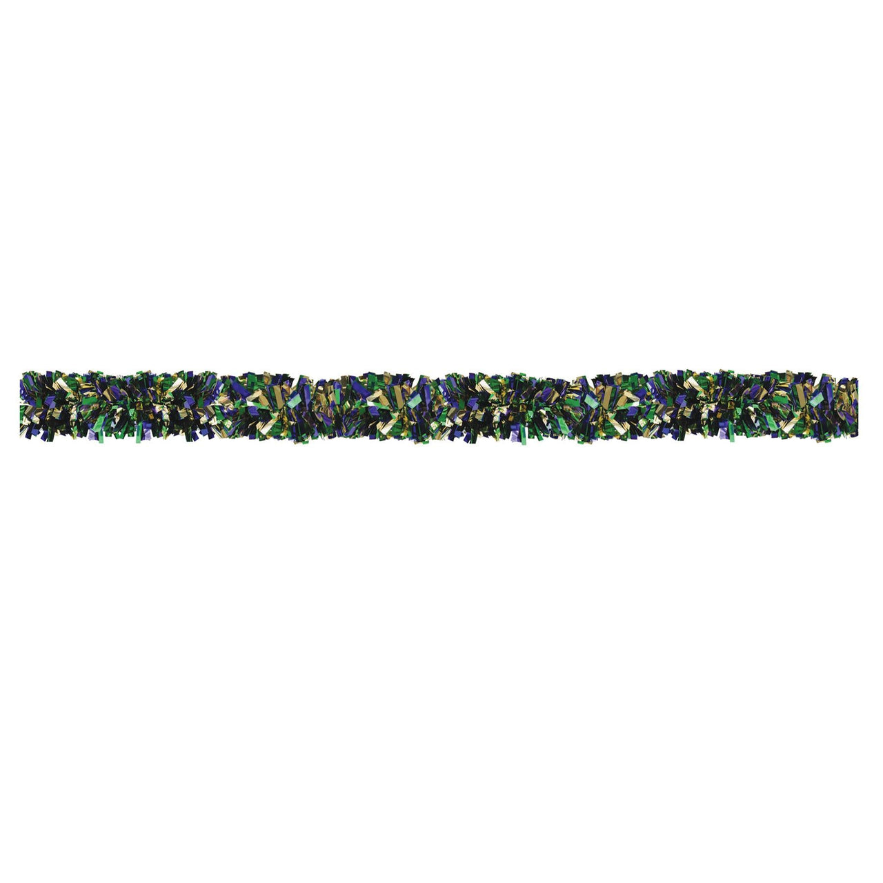 Mardi Gras 6-Ply Metallic Festooning Garland - gold - green - purple - Bulk 12 Pack