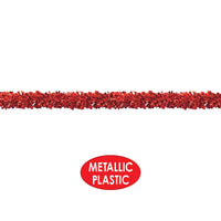 Fire Resistant Gleam 'N Fest Festooning Garland - red