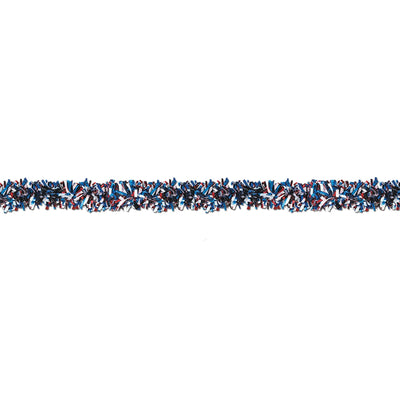6-Ply Metallic Festooning Party Garland - red - white - blue - Bulk 12 Pack