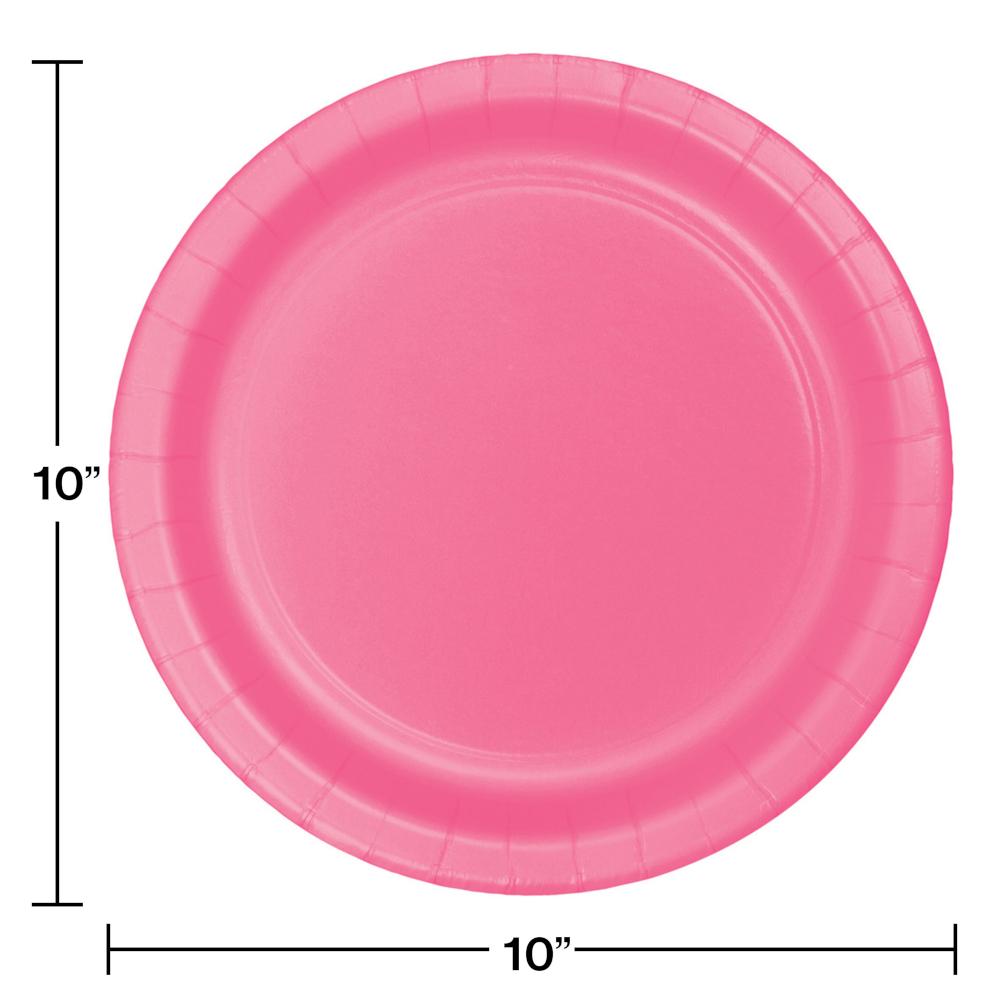 Candy Pink Banquet Plates, 24 ct