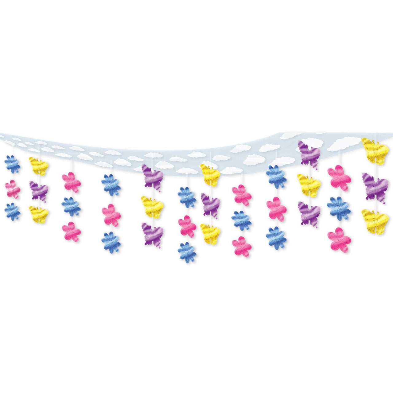 Butterfly/Flower Ceiling Decorations - Bulk 6 Pack