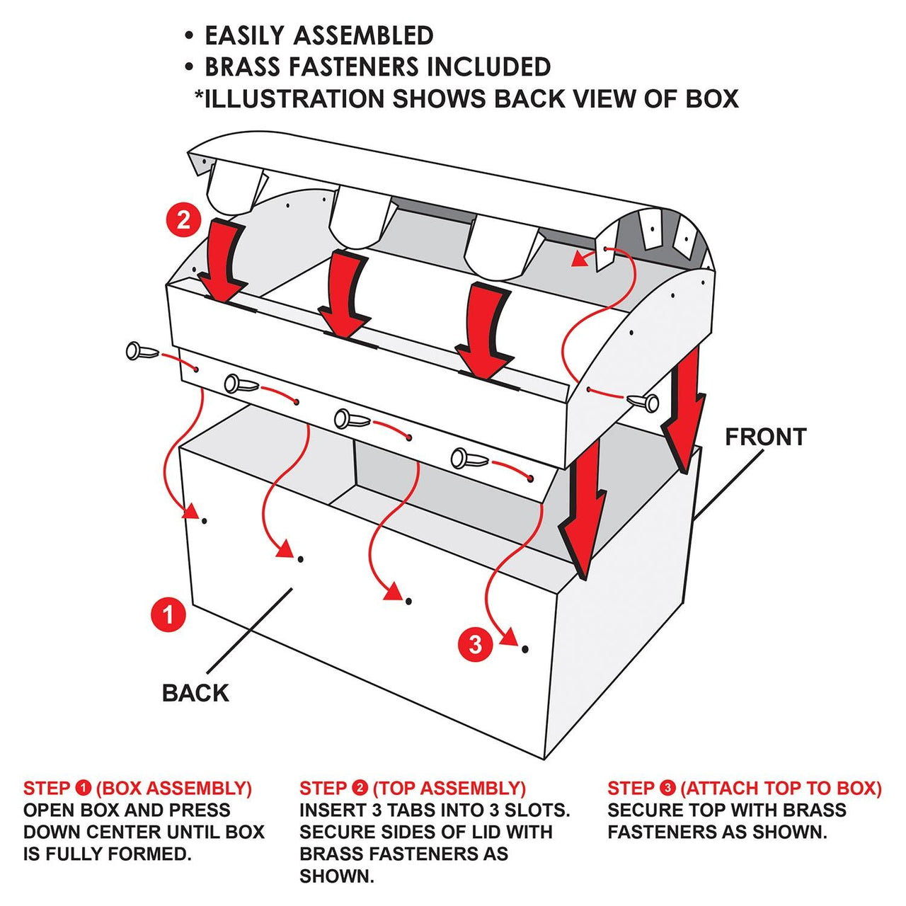 Bulk Pirate Party Treasure Chest Box (Case of 6) by Beistle