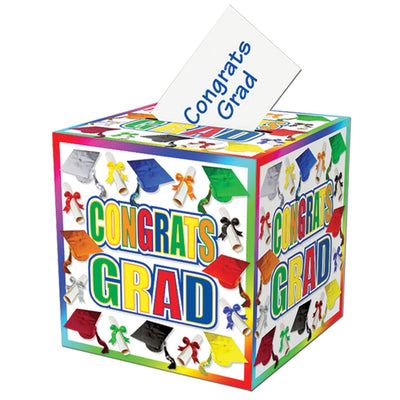 Graduation Party Card Box- Multicolor - Bulk 6 Pack