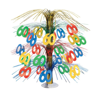 60th Birthday Party Cascade Centerpiece - Bulk 6 Pack