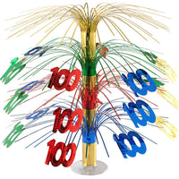 100th Birthday Party Cascade Centerpiece - Bulk 6 Pack