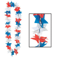 Patriotic Star Party Lei - Bulk 12 Pack