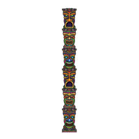 Luau Party Jointed Tiki Totem Pole - Bulk 12 Pack