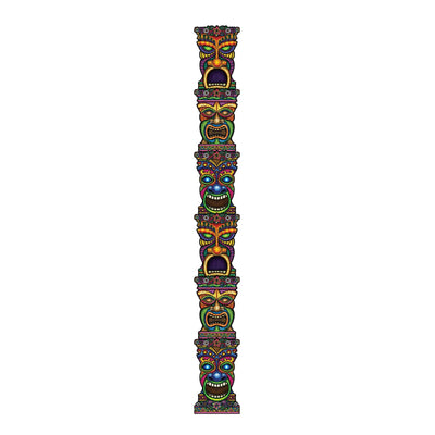 Luau Party Jointed Tiki Totem Pole - Bulk 12 Pack
