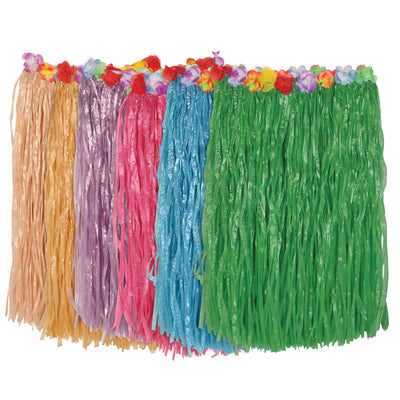 Luau Party Adult Artificial Grass Hula Skirt - Bulk 12 Pack