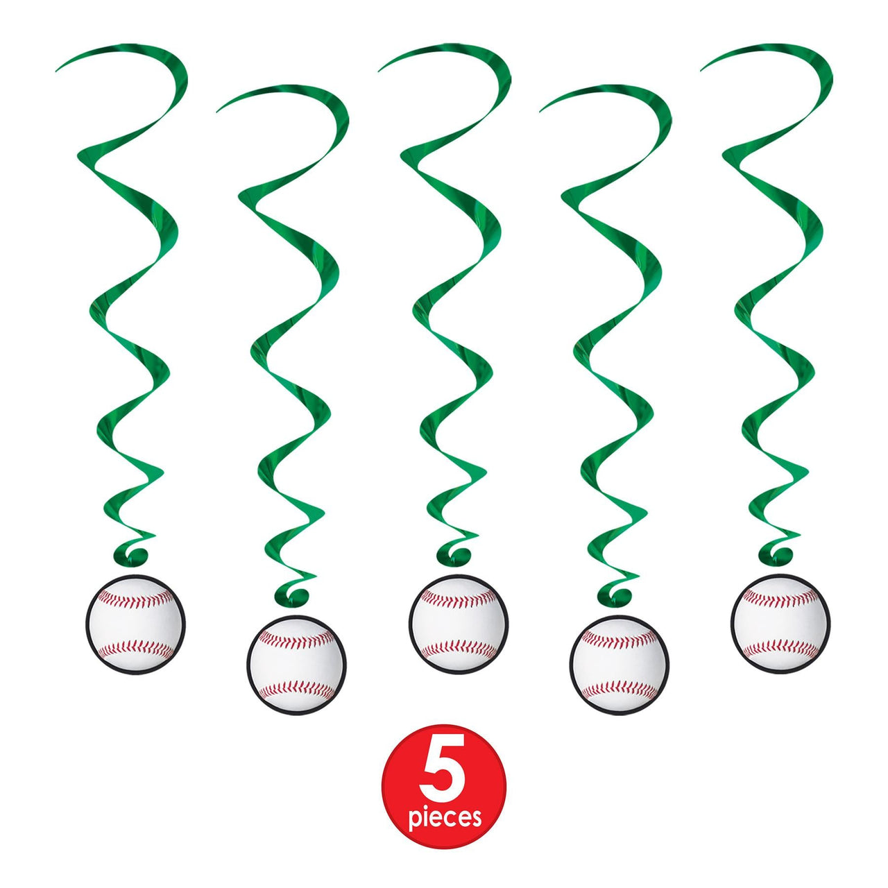 Sports Party Supplies - Baseball Whirls