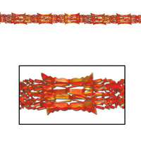 Thanksgiving Metallic Garland - gold - orange - red - Bulk 12 Pack
