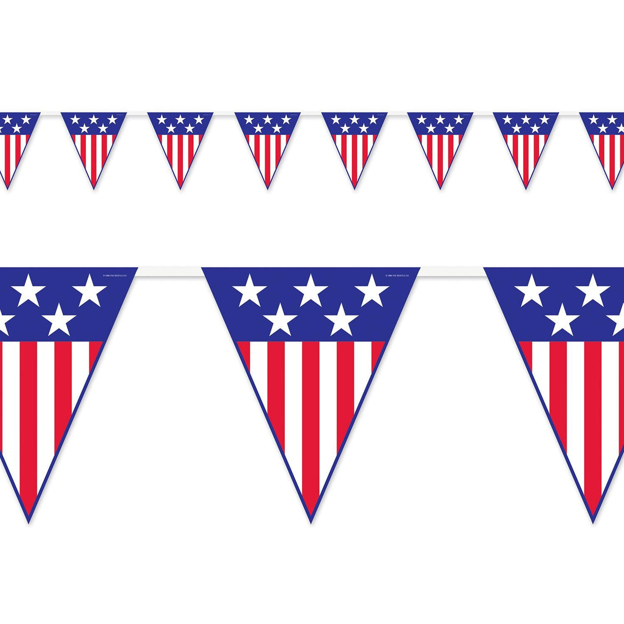 Spirit Of America Party Pennant Banner - Bulk 12 Pack