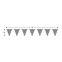 Bulk Racing Party Checkered Pennant Banner (Case of 12) by Beistle