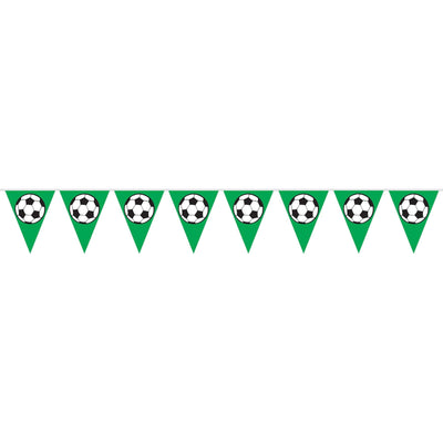Soccer Ball Party Pennant Banner - Bulk 12 Pack