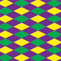 Printed Mardi Gras Table Runner