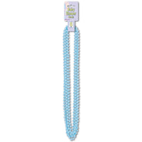Baby Shower Bead Necklaces Light Blue - Bulk 72 Pack