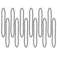 Party Bead Necklaces - Small Round black - Bulk 144 Pack
