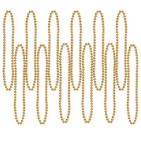 Party Bead Necklaces - Small Round gold - Bulk 144 Pack